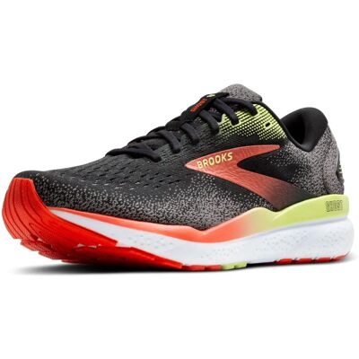 Brooks Ghost 16 Neutrale Laufschuhe - Schwarz/Orange/Grün - 8 Medium Brooks Ghost 16 Neutrale Laufschuhe - Schwarz/Orange/Grün - 8 Medium