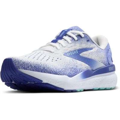 Brooks Ghost 16 Weiße/Blau Laufschuhe - Neutral Brooks Ghost 16 Weiße/Blau Laufschuhe - Neutral