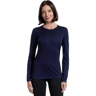 Icebreaker Women's Merino 200 Oasis Long Sleeve Base Layer Top - Donkerblauw Icebreaker Women's Merino 200 Oasis Long Sleeve Base Layer Top - Donkerblauw