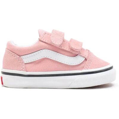 Vans Toddler Old Skool V - rosa polveroso / bianco vero Vans Toddler Old Skool V - rosa polveroso / bianco vero