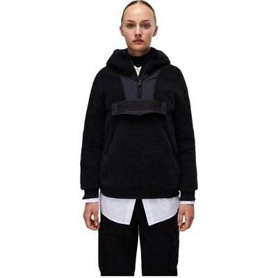 Napapijri Seline - Czarna polarowa bluza z kapturem - Fleece Hoodie Napapijri Seline - Czarna polarowa bluza z kapturem - Fleece Hoodie