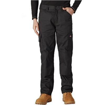 Dickies Black Workwear Trousers - Model ED24/7, Knee Pads, Size 40L/34 Dickies Black Workwear Trousers - Model ED24/7, Knee Pads, Size 40L/34