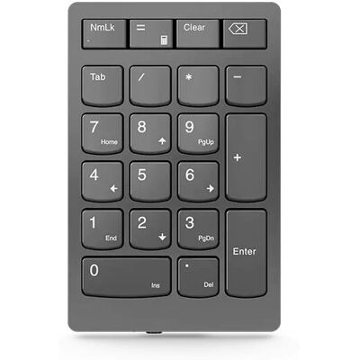 Teclado Numérico Inalámbrico Lenovo Go - Gris - Conexiones Bluetooth/USB/RF - Compacto Teclado Numérico Inalámbrico Lenovo Go - Gris - Conexiones Bluetooth/USB/RF - Compacto