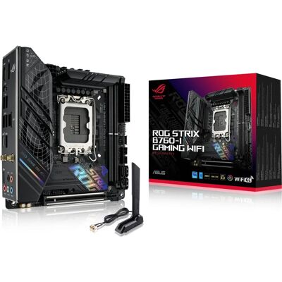 ASUS ROG STRIX B760-I GAMING WIFI - Placa base compacta con DDR5, Wi-Fi 6E, M.2, SATA ASUS ROG STRIX B760-I GAMING WIFI - Placa base compacta con DDR5, Wi-Fi 6E, M.2, SATA