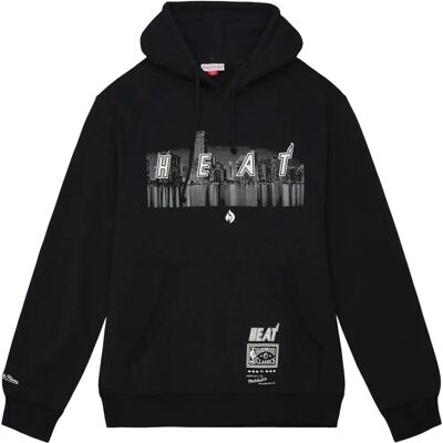 Mitchell & Ness Miami Heat Nicky Jam Cityscape Kapuzenpullover Mitchell & Ness Miami Heat Nicky Jam Cityscape Kapuzenpullover
