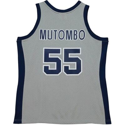 Jersey Mitchell & Ness Dikembe Mutombo Università di Georgetown - Grigio - S Jersey Mitchell & Ness Dikembe Mutombo Università di Georgetown - Grigio - S