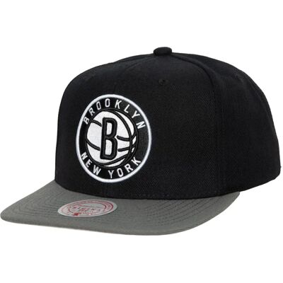Mitchell & Ness Brooklyn Nets Czarny/Szary Unisex Czapka - NBA 2 Tone 2.0 Snapback Mitchell & Ness Brooklyn Nets Czarny/Szary Unisex Czapka - NBA 2 Tone 2.0 Snapback