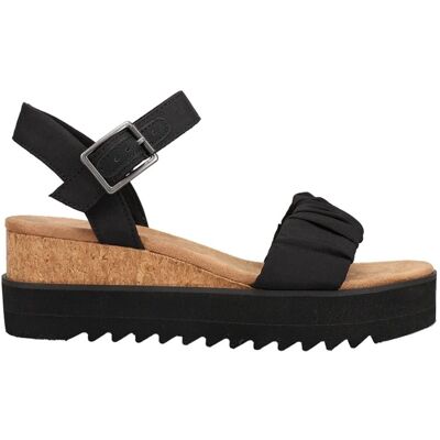 TOMS Chaussures Diana Canvas Wedge sandales noires TOMS Chaussures Diana Canvas Wedge sandales noires