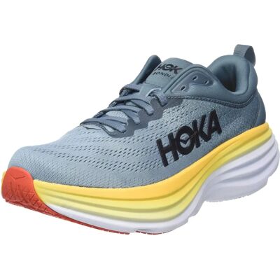 Chaussures de course homme HOKA One One Bondi 8 - Bleu Goblin/Printemps Montagne - Publicité Chaussures de course homme HOKA One One Bondi 8 - Bleu Goblin/Printemps Montagne - Publicité