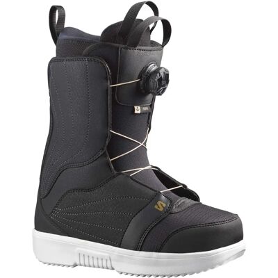 Salomon Pearl Boa Svart/Hvit/Gold - Snowboardstøvler Salomon Pearl Boa Svart/Hvit/Gold - Snowboardstøvler