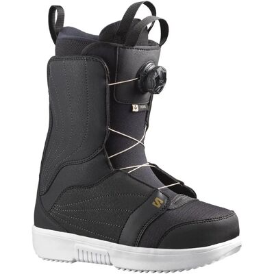 Bottes de snowboard Salomon Pearl Boa Noir/Or - Polyvalentes & Confortables - Publicité Bottes de snowboard Salomon Pearl Boa Noir/Or - Polyvalentes & Confortables - Publicité