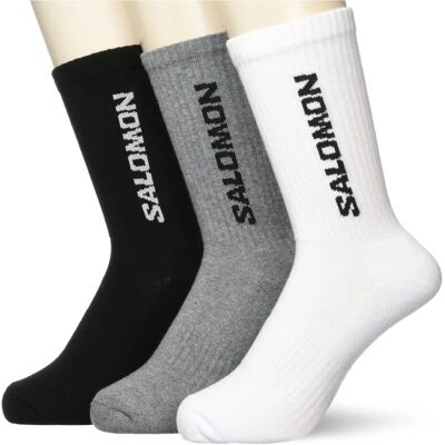 Chaussettes Salomon Advanced Salomon Everyday Crew - Noir/Blanc M - Chaussettes - Publicité Chaussettes Salomon Advanced Salomon Everyday Crew - Noir/Blanc M - Chaussettes - Publicité