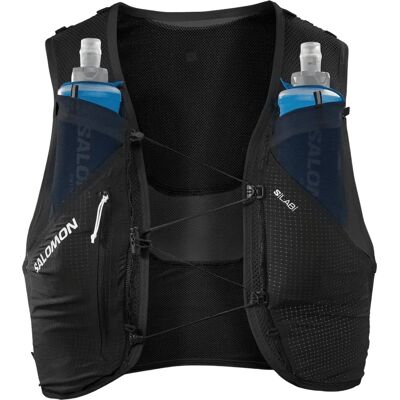 Salomon Noir Blanc Pulsar 3 Gilet d'Hydratation - Sac à Dos Hydratation - Publicité Salomon Noir Blanc Pulsar 3 Gilet d'Hydratation - Sac à Dos Hydratation - Publicité
