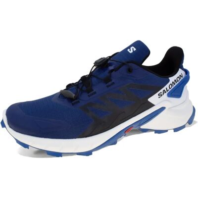 Salomon Supercross 4 Trail Running Shoes - Blauw Print/Zwart/Lapis - Lichtgewicht, Duurzaam, Moddertractie Salomon Supercross 4 Trail Running Shoes - Blauw Print/Zwart/Lapis - Lichtgewicht, Duurzaam, Moddertractie