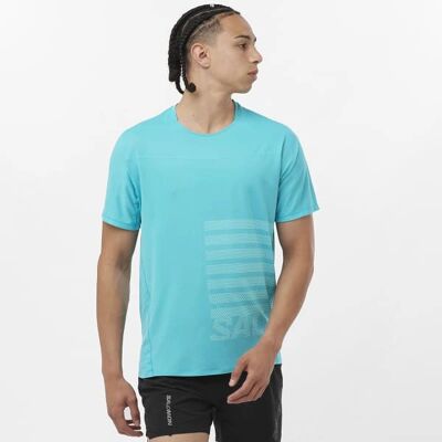 Salomon Sense Aero GFX T-Shirt - Trail Running - Leicht, Geruchsneutral, Atmungsaktiv Salomon Sense Aero GFX T-Shirt - Trail Running - Leicht, Geruchsneutral, Atmungsaktiv