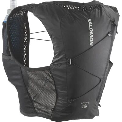 Salomon Women's Active Skin 4 Løpevest - Lett, Pustende, Svart Salomon Women's Active Skin 4 Løpevest - Lett, Pustende, Svart