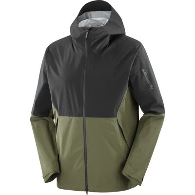 Salomon Outerpath 2,5-lags wasserdichte Jacke Schwarz / Traubegrün - Jacke Salomon Outerpath 2,5-lags wasserdichte Jacke Schwarz / Traubegrün - Jacke