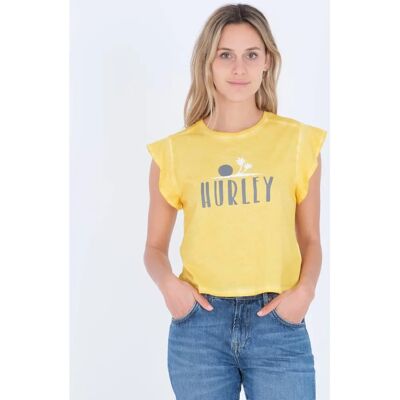 Hurley Flutter Sulphur S T-shirt à Volants - T-shirt Hurley Flutter Sulphur S T-shirt à Volants - T-shirt