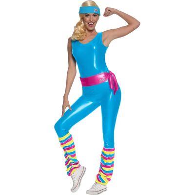 Costume Barbie Moyenne Bleu Aerobic - Costume - Publicité Costume Barbie Moyenne Bleu Aerobic - Costume - Publicité