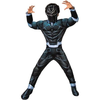 Rubie's Black Panther Deluxe Kids Costume - Muscular & Mask Rubie's Black Panther Deluxe Kids Costume - Muscular & Mask