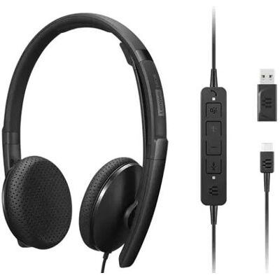 Lenovo Modell 4XD1M45626 Trådbundna hörlurar - Svart Lenovo Modell 4XD1M45626 Trådbundna hörlurar - Svart