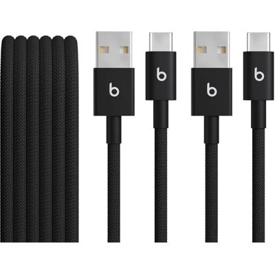 Cabo trançado Beats USB-A para USB-C - 1.5m - Pacote com 2 - Preto Cabo trançado Beats USB-A para USB-C - 1.5m - Pacote com 2 - Preto