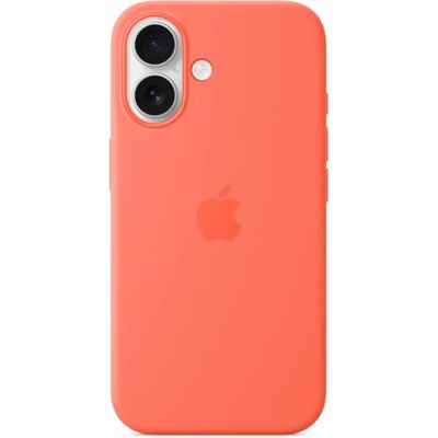 Apple iPhone 16 Silikonhülle - MagSafe kompatibel - Orange Apple iPhone 16 Silikonhülle - MagSafe kompatibel - Orange