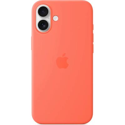 Oranžní silikonové pouzdro s MagSafe pro iPhone 16 Plus - Ochrana před pády a poškrábáním Oranžní silikonové pouzdro s MagSafe pro iPhone 16 Plus - Ochrana před pády a poškrábáním