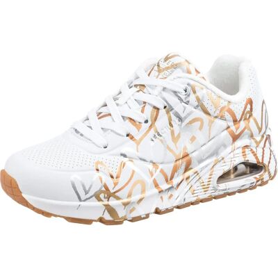 Skechers White/Gold All-Year Sneakers - Sneakers Skechers White/Gold All-Year Sneakers - Sneakers