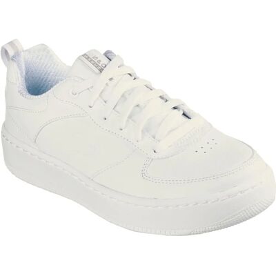 Chaussures de sport blanches Skechers - En touts saisons en cuir - Publicité Chaussures de sport blanches Skechers - En touts saisons en cuir - Publicité