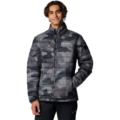 Giacca isolante Powder Lite II stampata di Columbia - Nero - Uomo Giacca isolante Powder Lite II stampata di Columbia - Nero - Uomo