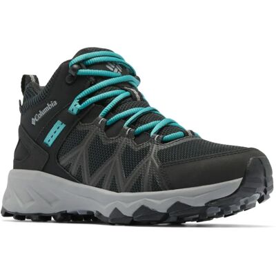Columbia Peakfreak II Mid Outdry Hiking Shoe - Black Teal - Women Columbia Peakfreak II Mid Outdry Hiking Shoe - Black Teal - Women