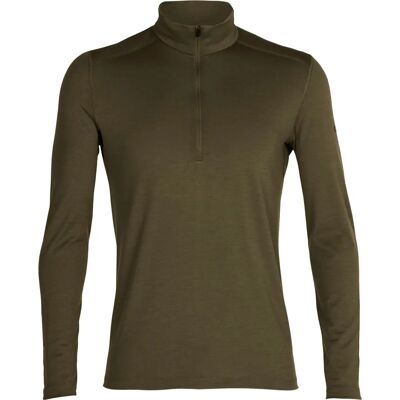 Icebreaker Merino 200 Oasis LS Half Zip Mužské - Funkční tričko - olivová tmavá zelená Icebreaker Merino 200 Oasis LS Half Zip Mužské - Funkční tričko - olivová tmavá zelená