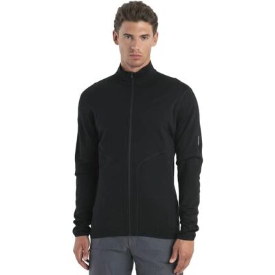 Icebreaker Merino 560 Realfleece Elemental II LS Zip Heren - Wooljas - zwart Icebreaker Merino 560 Realfleece Elemental II LS Zip Heren - Wooljas - zwart