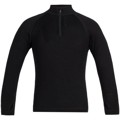 Icebreaker - Merino 260 Tech - Noir - Enfants - Base Layer Top - Publicité Icebreaker - Merino 260 Tech - Noir - Enfants - Base Layer Top - Publicité