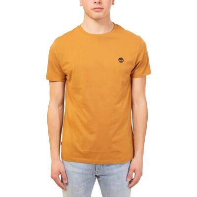 Timberland Men's Brown Slim Fit Organic Cotton T-shirt - T-shirt Timberland Men's Brown Slim Fit Organic Cotton T-shirt - T-shirt