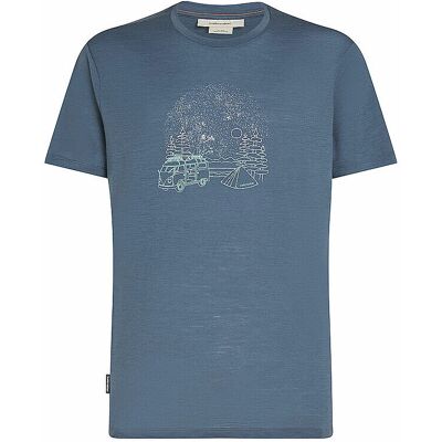 Camiseta Icebreaker Hombre Azul Merino 150 Tech Lite III Camiseta Icebreaker Hombre Azul Merino 150 Tech Lite III