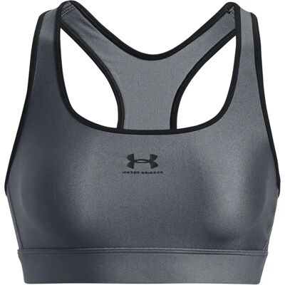 Under Armour Dames Sport-BH Mid Padless Grijs Zwart L Under Armour Dames Sport-BH Mid Padless Grijs Zwart L