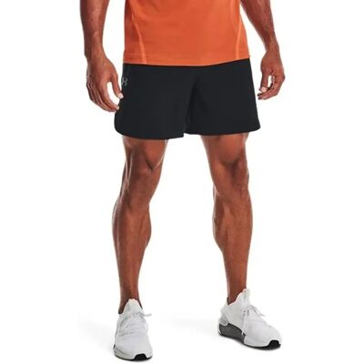 Heren Under Armour UA Peak Woven Shorts - Zwart / Pitch Gray - Shorts Heren Under Armour UA Peak Woven Shorts - Zwart / Pitch Gray - Shorts