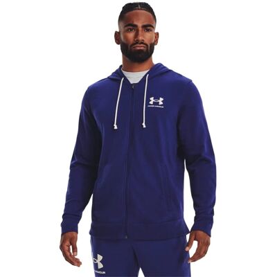 Under Armour Rival Terry Full-Zip Hoodie - Blau / Onyx Weiß - Hoodies Under Armour Rival Terry Full-Zip Hoodie - Blau / Onyx Weiß - Hoodies