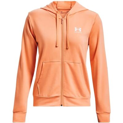 Sweat à capuche entièrement zippé Under Armour Rival Terry Mellow Orange / Blanc - Sweat - Publicité Sweat à capuche entièrement zippé Under Armour Rival Terry Mellow Orange / Blanc - Sweat - Publicité