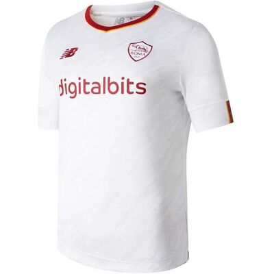 Borta match tröja AS Roma 2022/2023 Stor Vit - Kort ärm Borta match tröja AS Roma 2022/2023 Stor Vit - Kort ärm