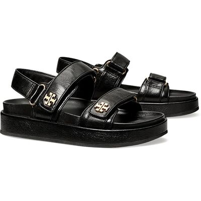Tory Burch Kira Skórzane Sportowe Sandały - Czarny - Sandały Tory Burch Kira Skórzane Sportowe Sandały - Czarny - Sandały