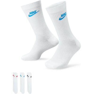 Nike Unisex Sportswear Crew Socken - 3 Paar - Weiß - M Nike Unisex Sportswear Crew Socken - 3 Paar - Weiß - M