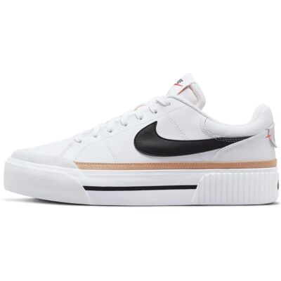 Nike Damen WMNS Court Legacy Lift Sneaker - Weiß Schwarz Hanf Orange - Sneaker Nike Damen WMNS Court Legacy Lift Sneaker - Weiß Schwarz Hanf Orange - Sneaker