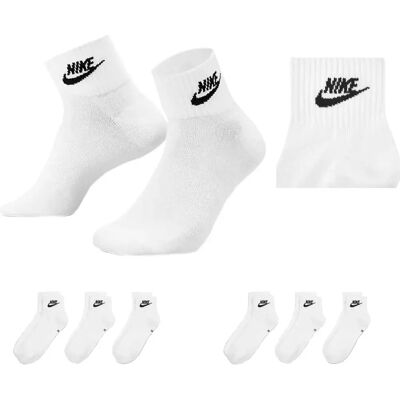 Nike Pachet de 3 Sosete Esențiale pentru Zile (DX5074) - alb/negru Nike Pachet de 3 Sosete Esențiale pentru Zile (DX5074) - alb/negru