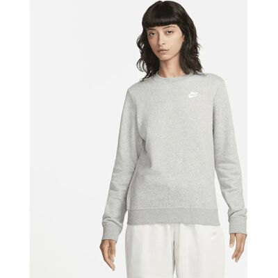 Nike Fleece Crew Club Sweatshirt (DQ5473) dark grey heather/white Nike Fleece Crew Club Sweatshirt (DQ5473) dark grey heather/white