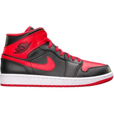 Nike Jordan 1 Mid Μαύρο Φλόγα Κόκκινο - Bred Toe Παπούτσια Nike Jordan 1 Mid Μαύρο Φλόγα Κόκκινο - Bred Toe Παπούτσια