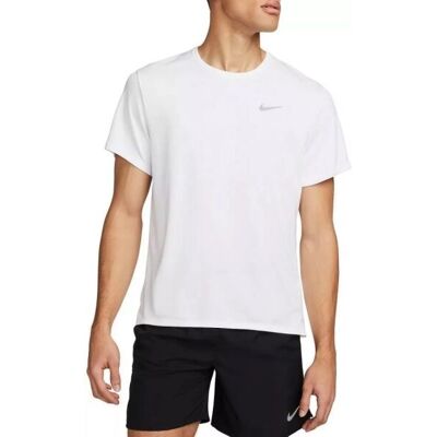 Nike Miler Laufshirt - Weiß - Atmungsaktiv Nike Miler Laufshirt - Weiß - Atmungsaktiv