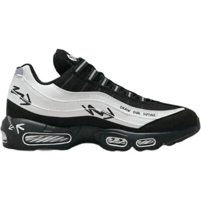 Nike Air Max 95 Blanc/Noir - Baskets - Publicité Nike Air Max 95 Blanc/Noir - Baskets - Publicité